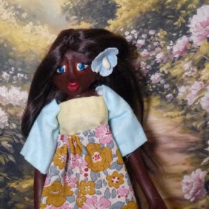 Chloe - Doll with blue and yellow dress