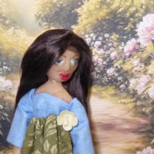 Filippa - Doll with blue and green dress