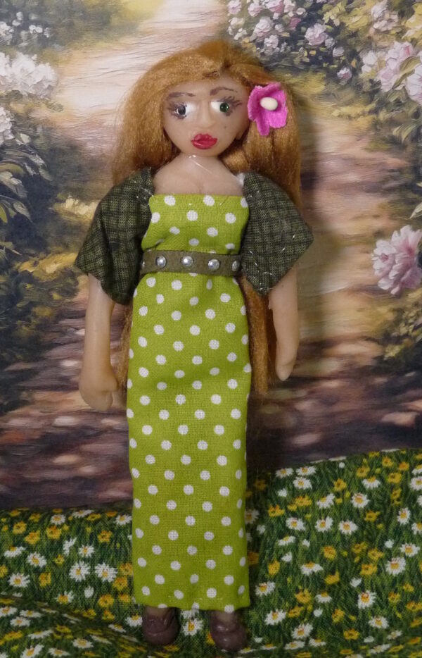 Indra - Doll in green dress - Image 2