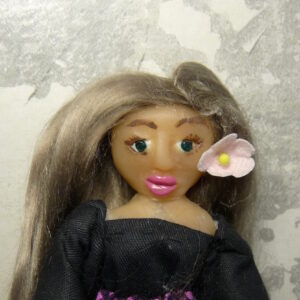 Linda - Doll with black and purple dress