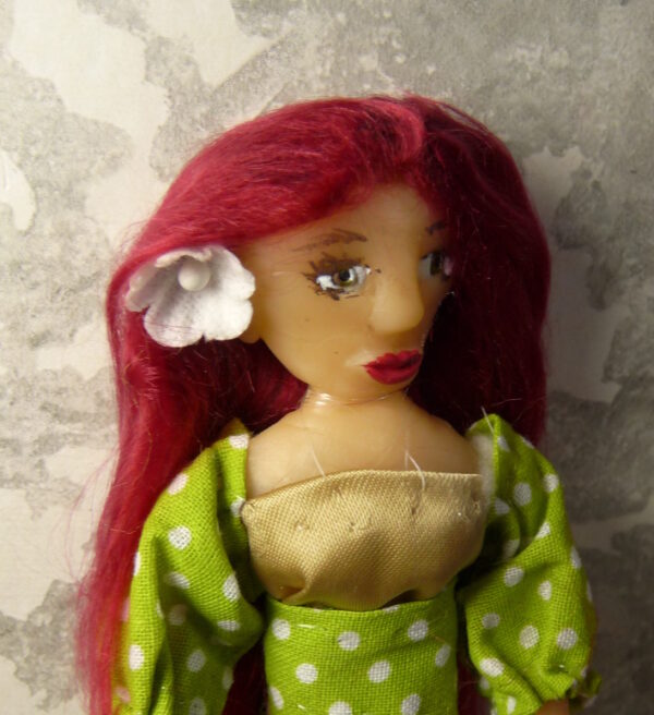 Ofelia - Doll with green eyes and red hair