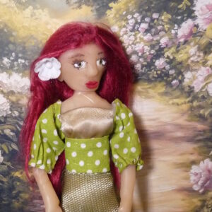 Ofelia - Doll with green eyes and red hair