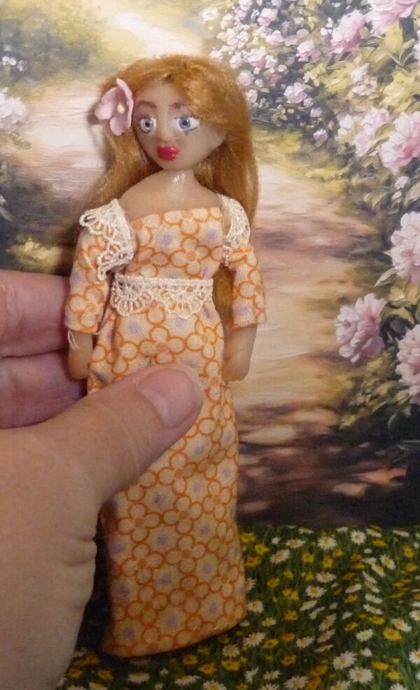 Sanna - Blond girl with orange dress - Image 4