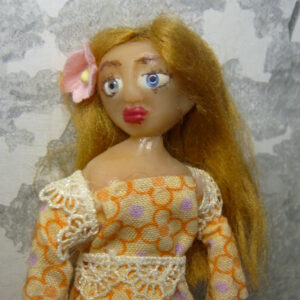 Sanna - Blond girl with orange dress