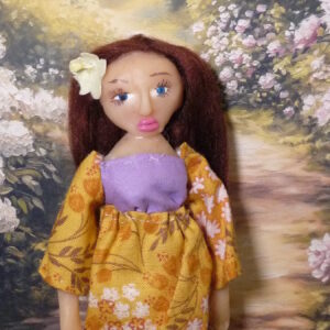 Agata - Doll in yellow and purple dress