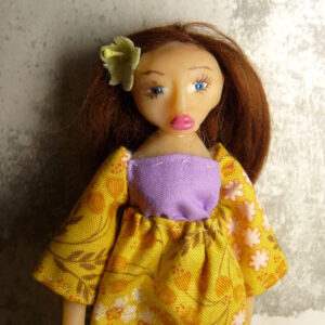 Agata - Doll in yellow and purple dress