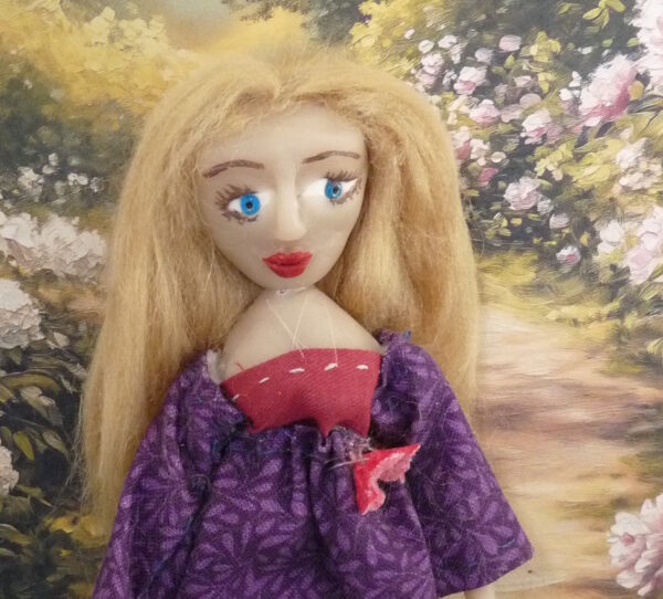 Agneta -Doll in purple dress