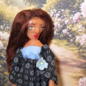Antonella - Doll in black and blue dress