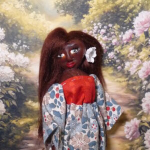 Asilia - Doll with blue and red dress