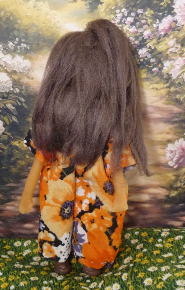 Ayra - Doll in orange and purple dress - Image 3