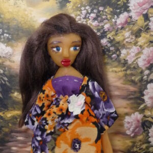 Ayra - Doll in orange and purple dress