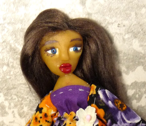 Ayra - Doll in orange and purple dress