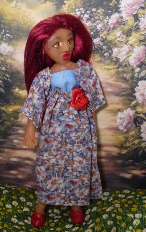 Camilla - Doll in purple and blue dress - Image 2