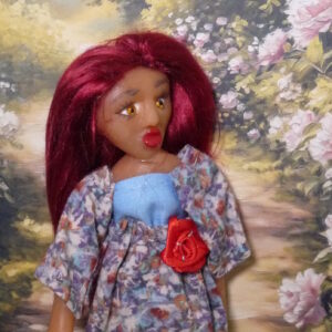 Camilla - Doll in purple and blue dress