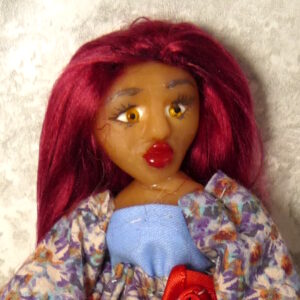 Camilla - Doll in purple and blue dress