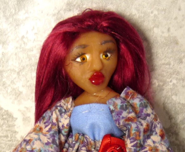 Camilla - Doll in purple and blue dress