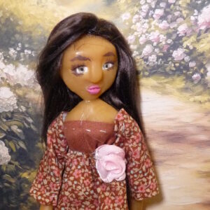 Chiara - Doll with pink and brown dress