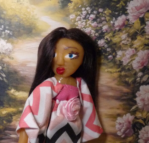Ella - Doll in striped dress