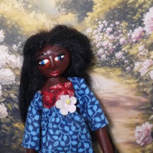 Farai - Doll in blue and red dress