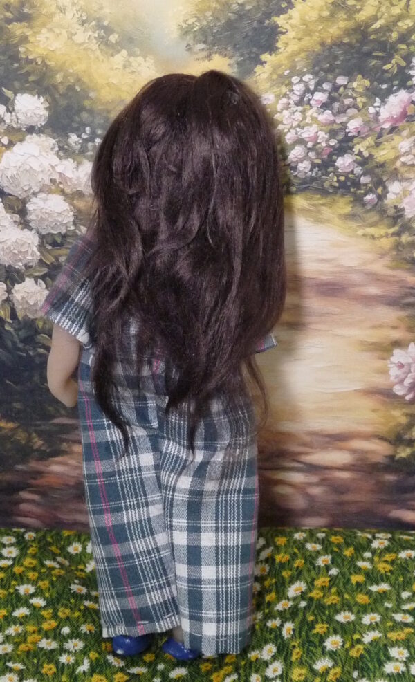 Fernanda - Doll with blue checkered dress - Image 3