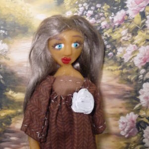 Fleur - Doll with brown dress