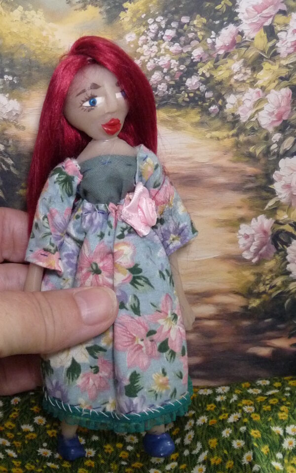 Gemma - Doll in blue and pink dress - Image 4