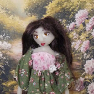 Ha-Yoon - doll with green and pink dress