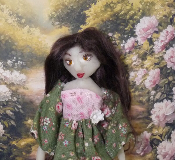 Ha-Yoon - doll with green and pink dress