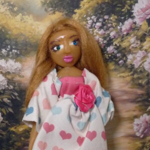 Ingrid - Doll with hearts on dress