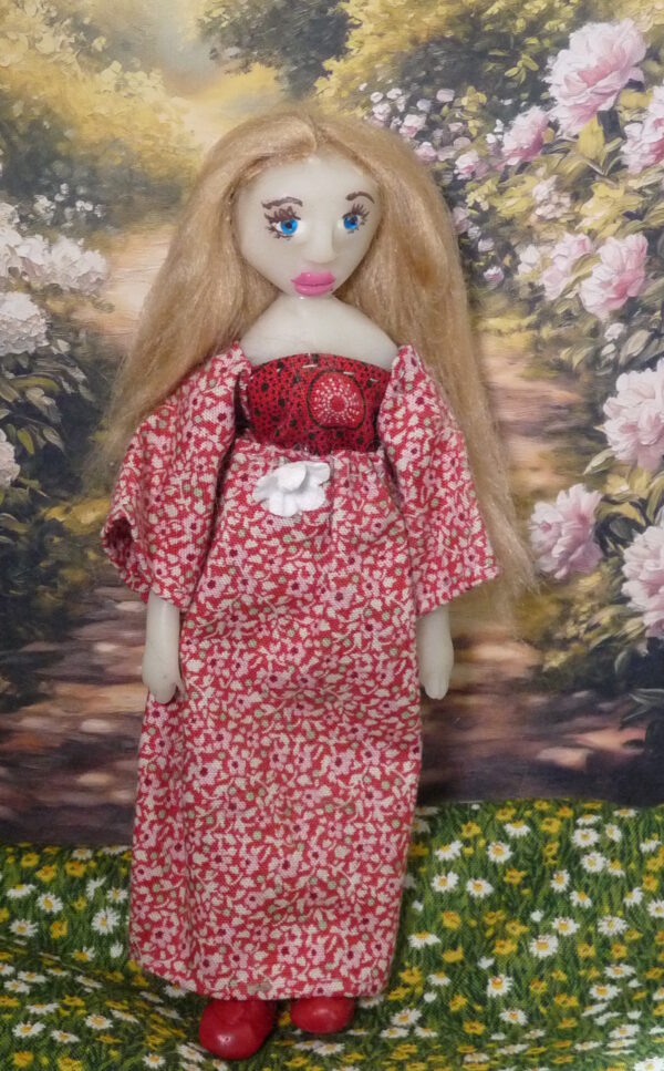 Irina - Doll with red and white dress - Image 2