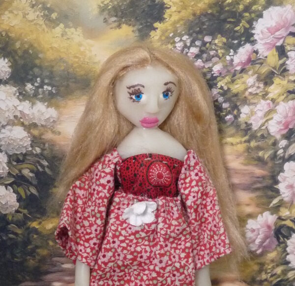 Irina - Doll with red and white dress
