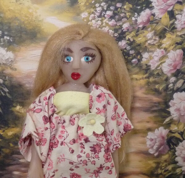 Isabella - Doll in pink and yellow dress