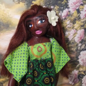 Jacee - Doll in green and black dress