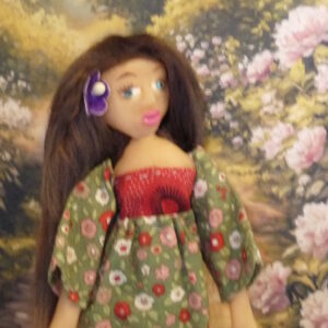 Jada - Doll in red and green dress