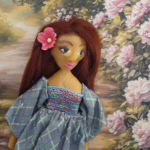 Livia - Doll in greyish blue dress