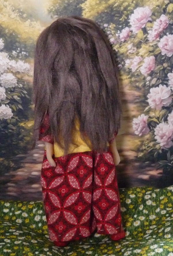 Nadia - Doll in red and yellow dress - Image 3