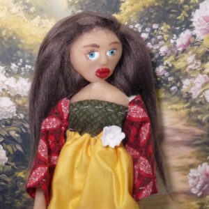 Nadia - Doll in red and yellow dress