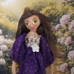 Odette - Doll in purple dress