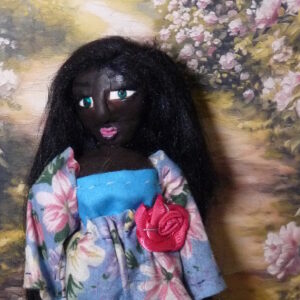 Oriana - Doll in blue and pink dress