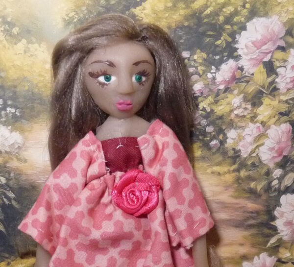 Paula - Doll in pink and red dress
