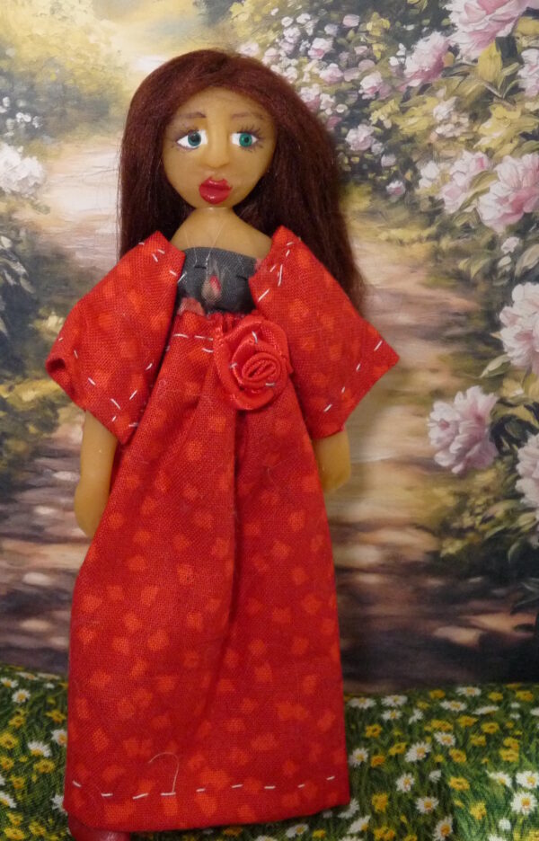 Renata - Doll in red dress - Image 2