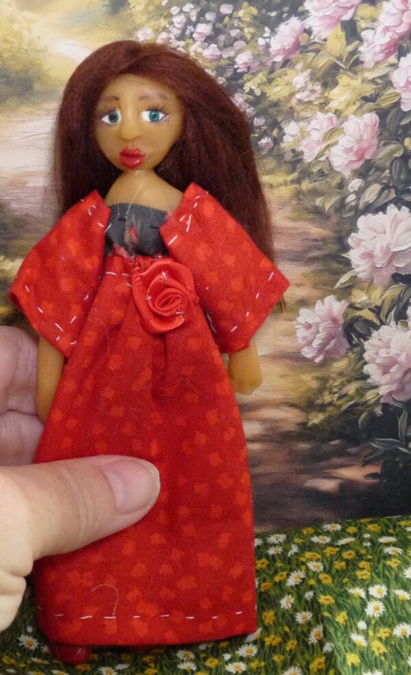 Renata - Doll in red dress - Image 4