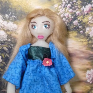 Valentina - Doll in blue and green dress