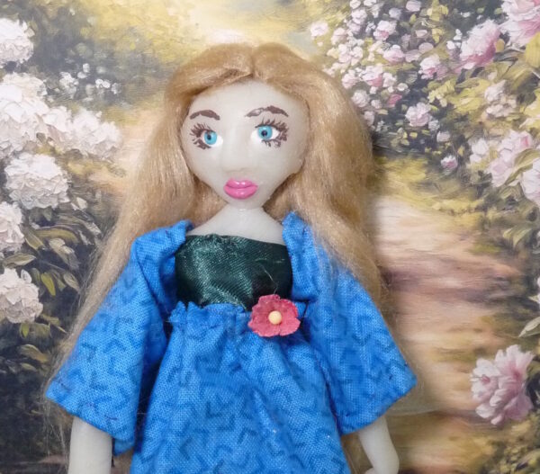 Valentina - Doll in blue and green dress