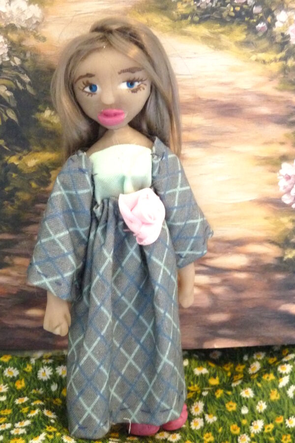 Agnes - Doll with checkered dress - Image 2