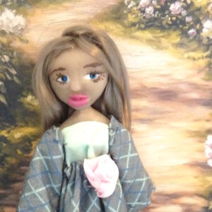 Agnes - Doll with checkered dress