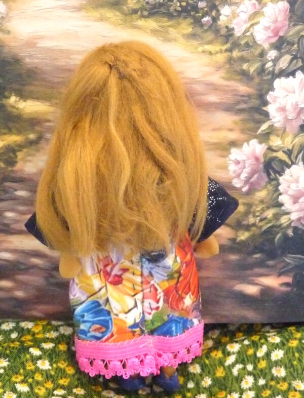 Doris - Doll with colourful dress - Image 3