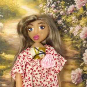 Gunilla - Doll with red and white dress