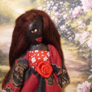 Irene - Doll with red and brown dress