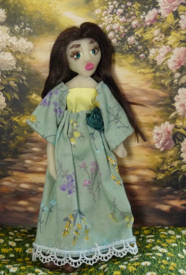 Karla - Doll with mint-green dress - Image 2